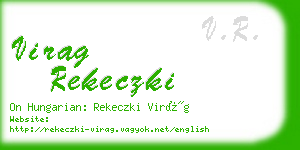 virag rekeczki business card